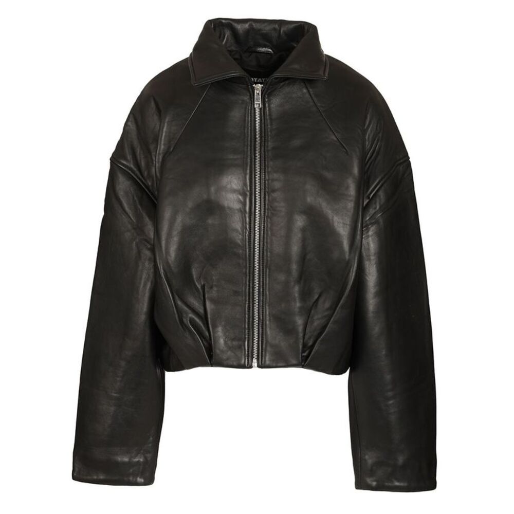 Rotate Women Boxy Leather Jacket